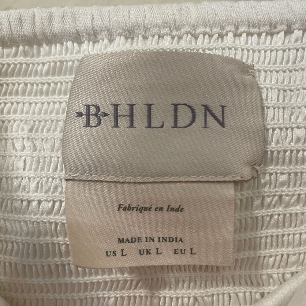 ~ BHLDN Lg 2in1 Bridal Dress Anthropologie Removable Puff-Sleeve Wedding Mini - Picture 13 of 16